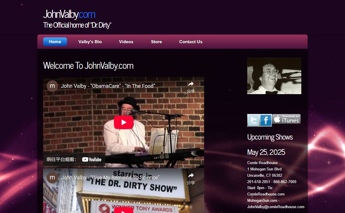 JohnValby.com - The Official Home Of Dr. Dirty