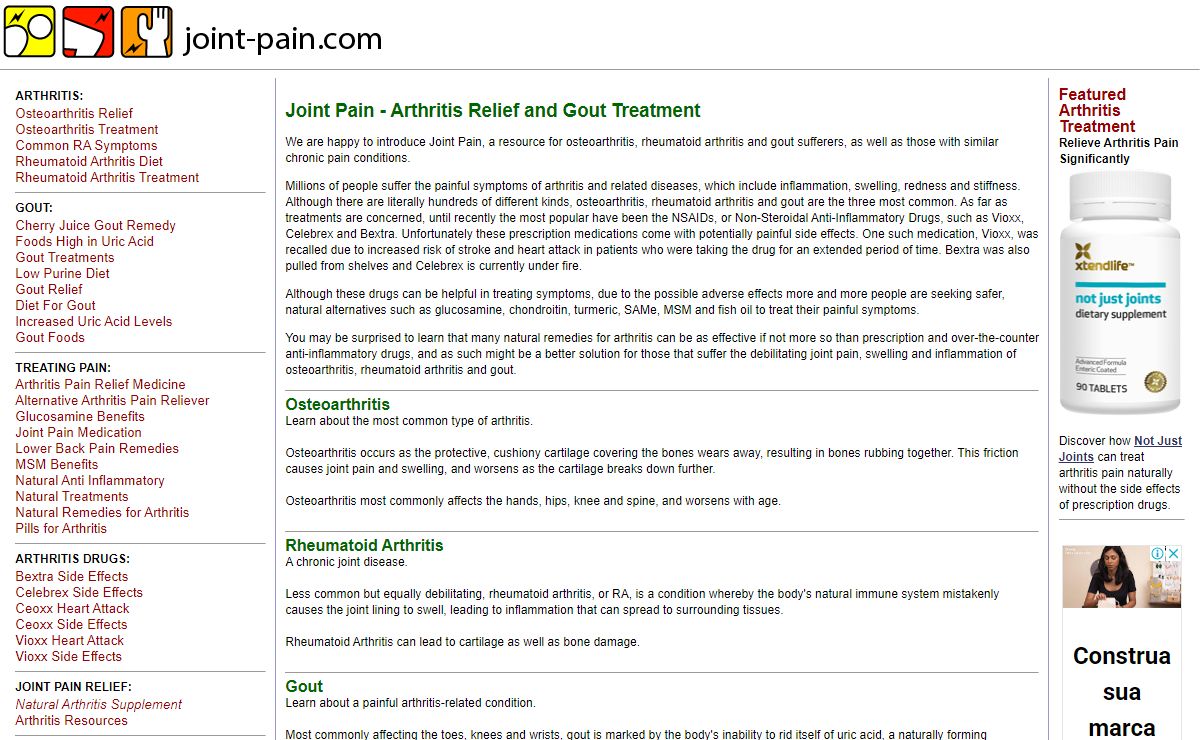 Joint Pain - Arthritis Relief and Gout Treatment