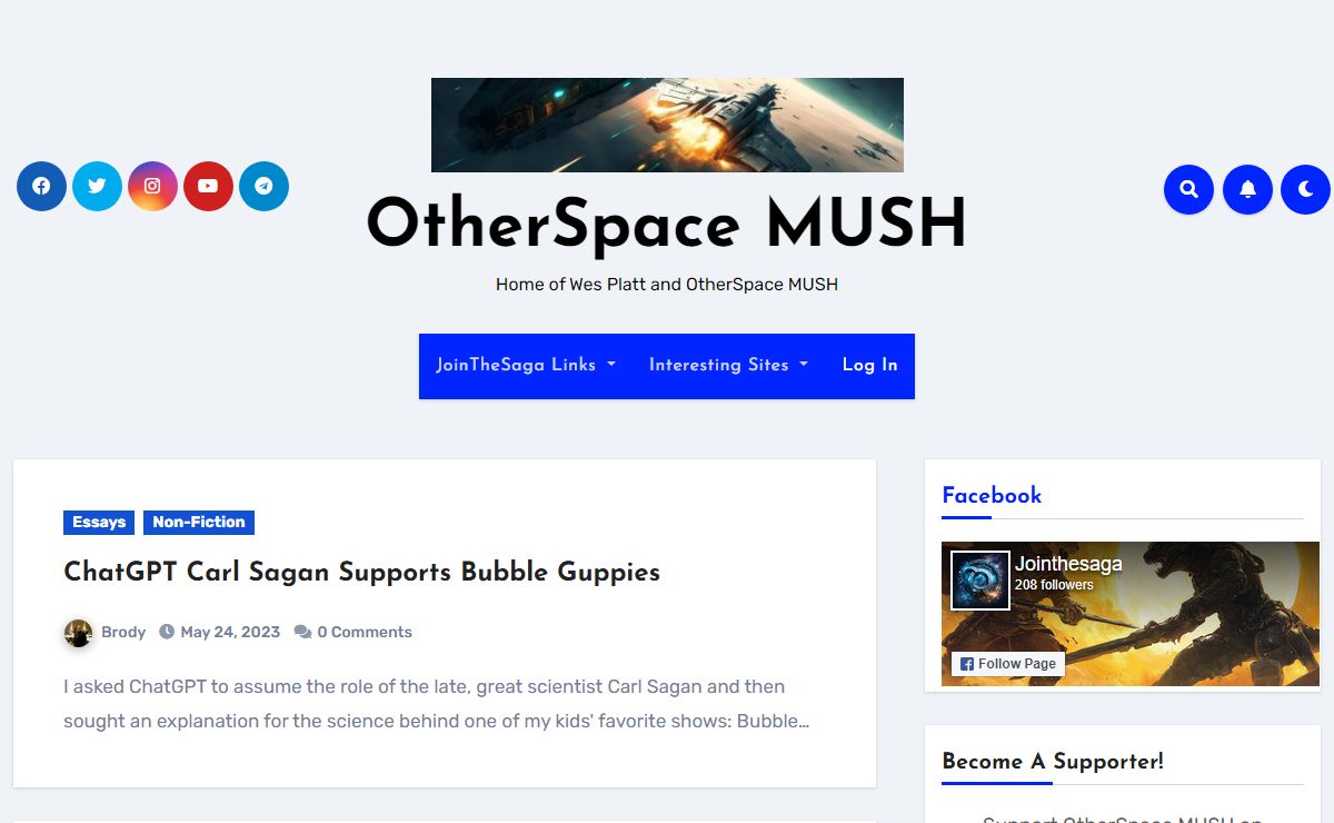 OtherSpace MUSH – Home of Wes Platt and OtherSpace MUSH