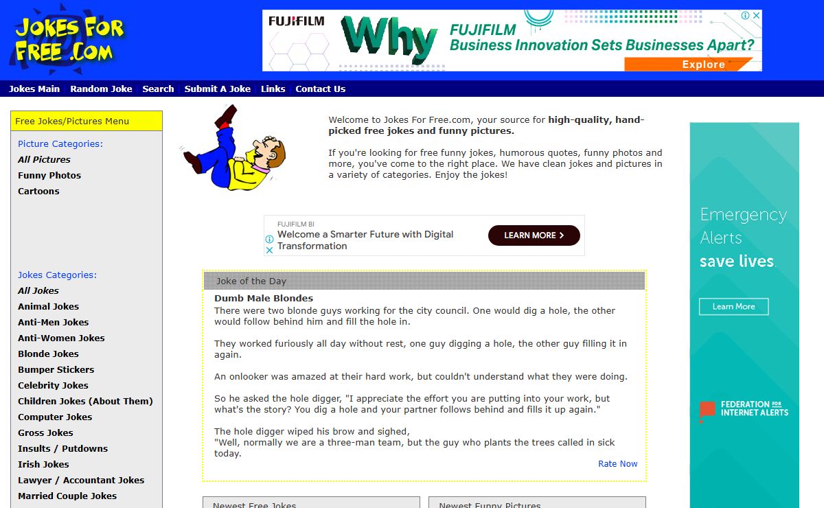 Free Jokes, Funny Pictures and Cartoons | Jokes For Free
