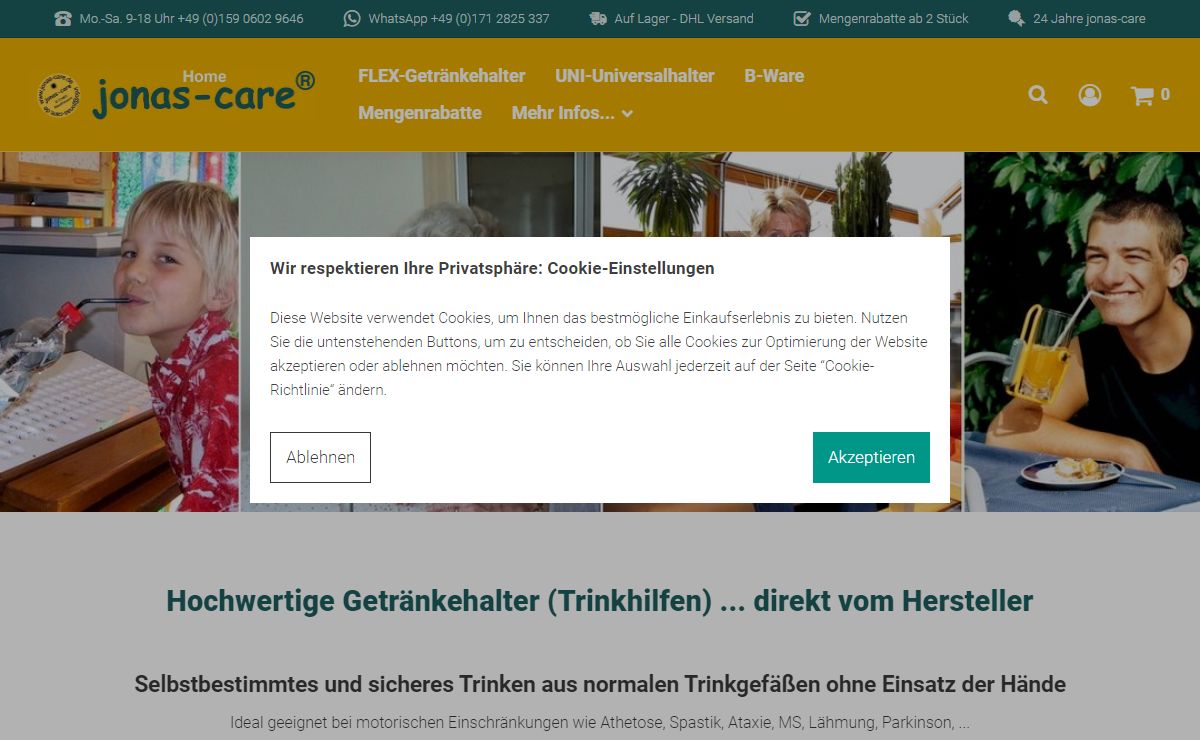 jonas-care Shop - Getränkehalter / Trinkhilfen / Trinkhilfe