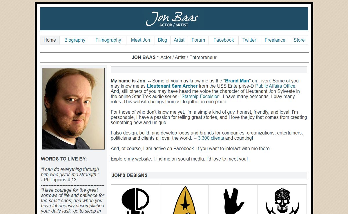 Jon Baas | Actor, Artist, Entrepreneur