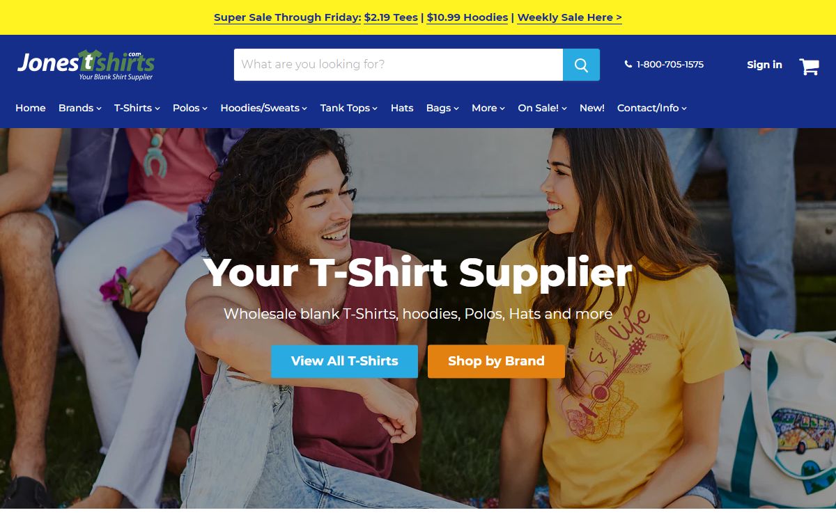 Wholesale T-Shirts | Blank Tees | Printable Shirts at wholesale prices — JonesTshirts