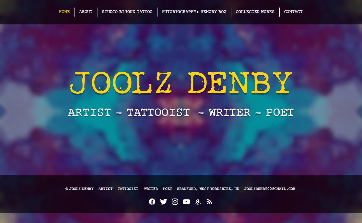 Joolz Author | Joolz Denby Artist Tattooist Writer Poet | Bradford