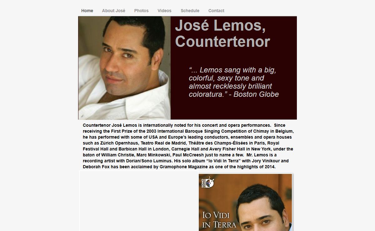 José Lemos, Countertenor