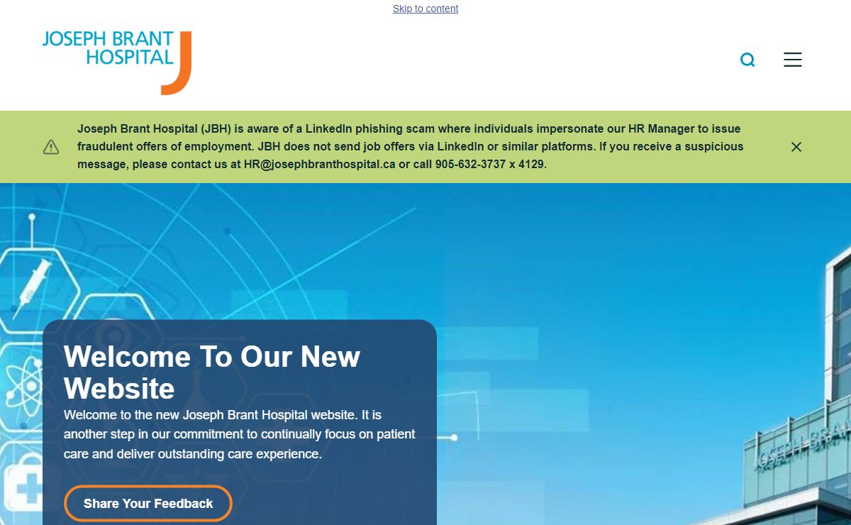 Welcome to Joseph Brant Hospital - Joseph Brant Hospital