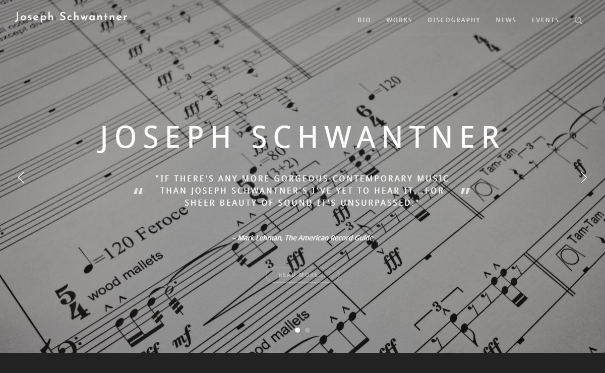 Joseph Schwantner, Composer {Official Site}