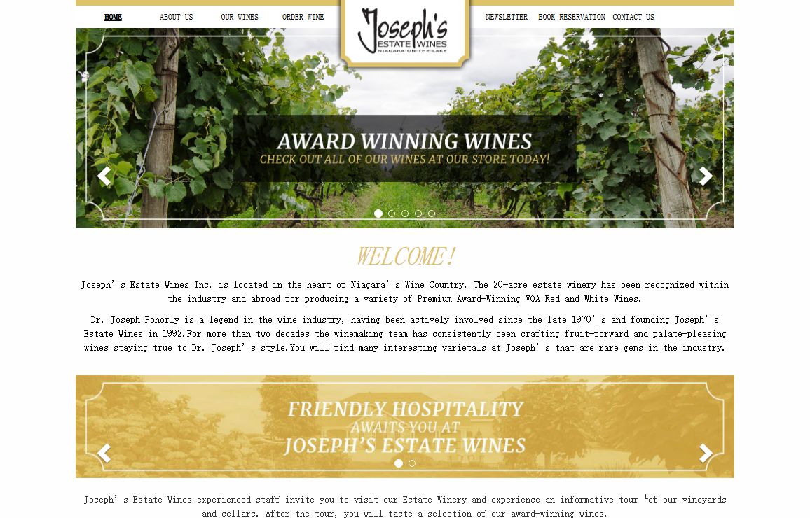 Joseph's Estate Wines - Niagara-on-the-Lake Wines, Ice Wines