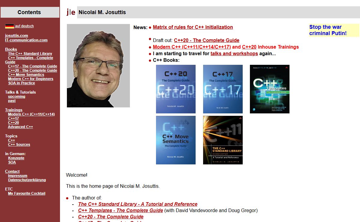 Nicolai Josuttis: Home Page