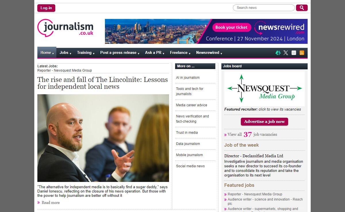 Journalism jobs (media, editorial), news for journalists