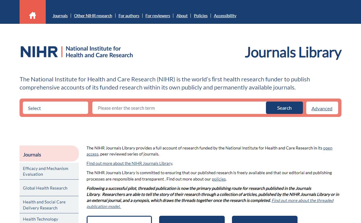 NIHR Journals Library
