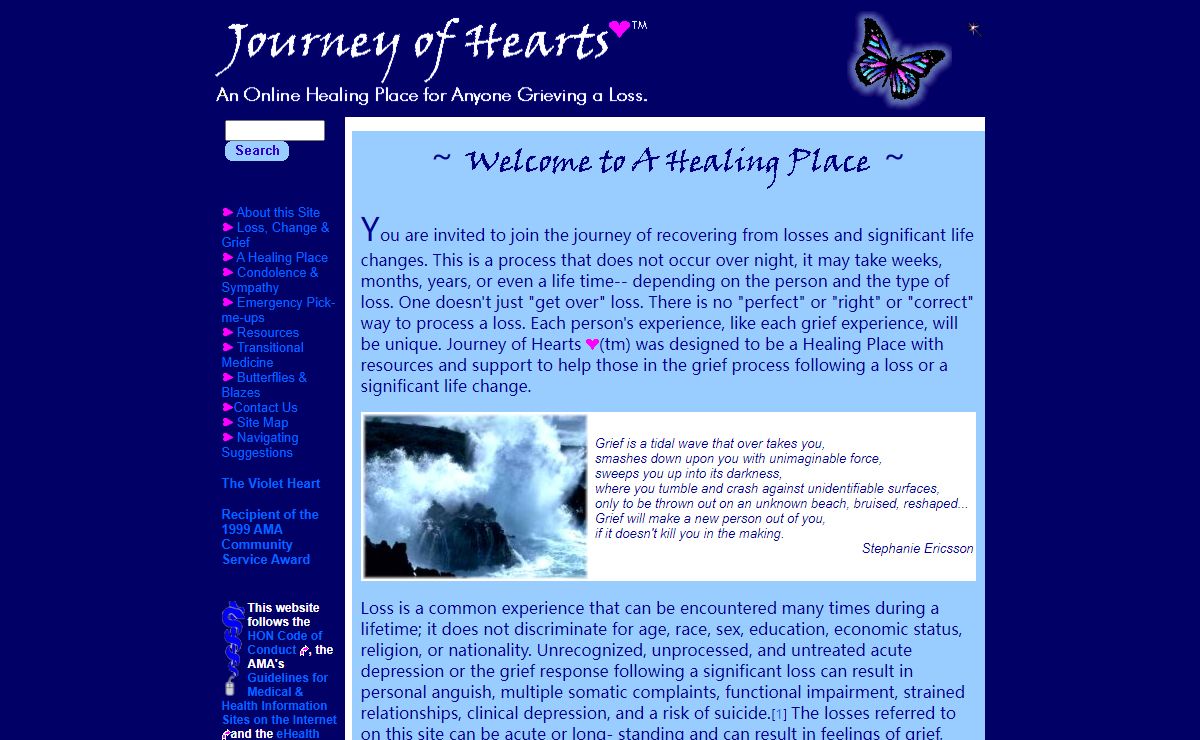 Journey of Hearts: A Healing Place for those Dealing with Grief