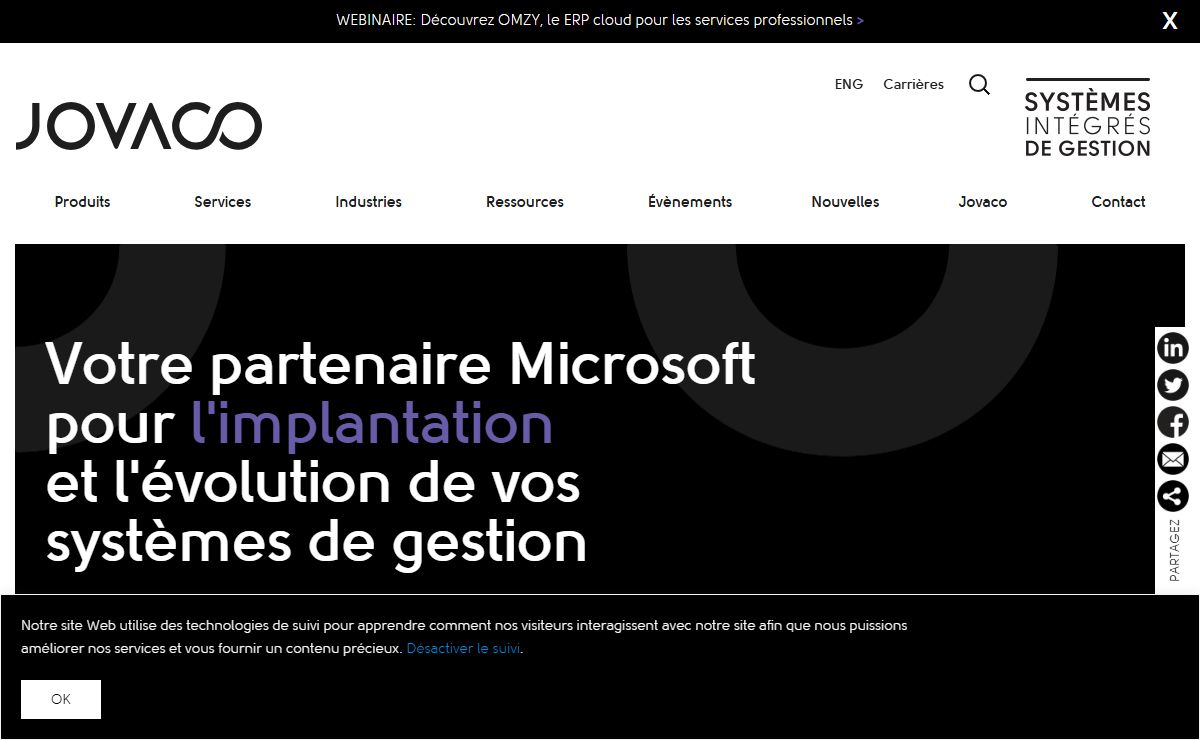 JOVACO Solutions | Spécialistes Microsoft Dynamics ERP et CRM au Québec