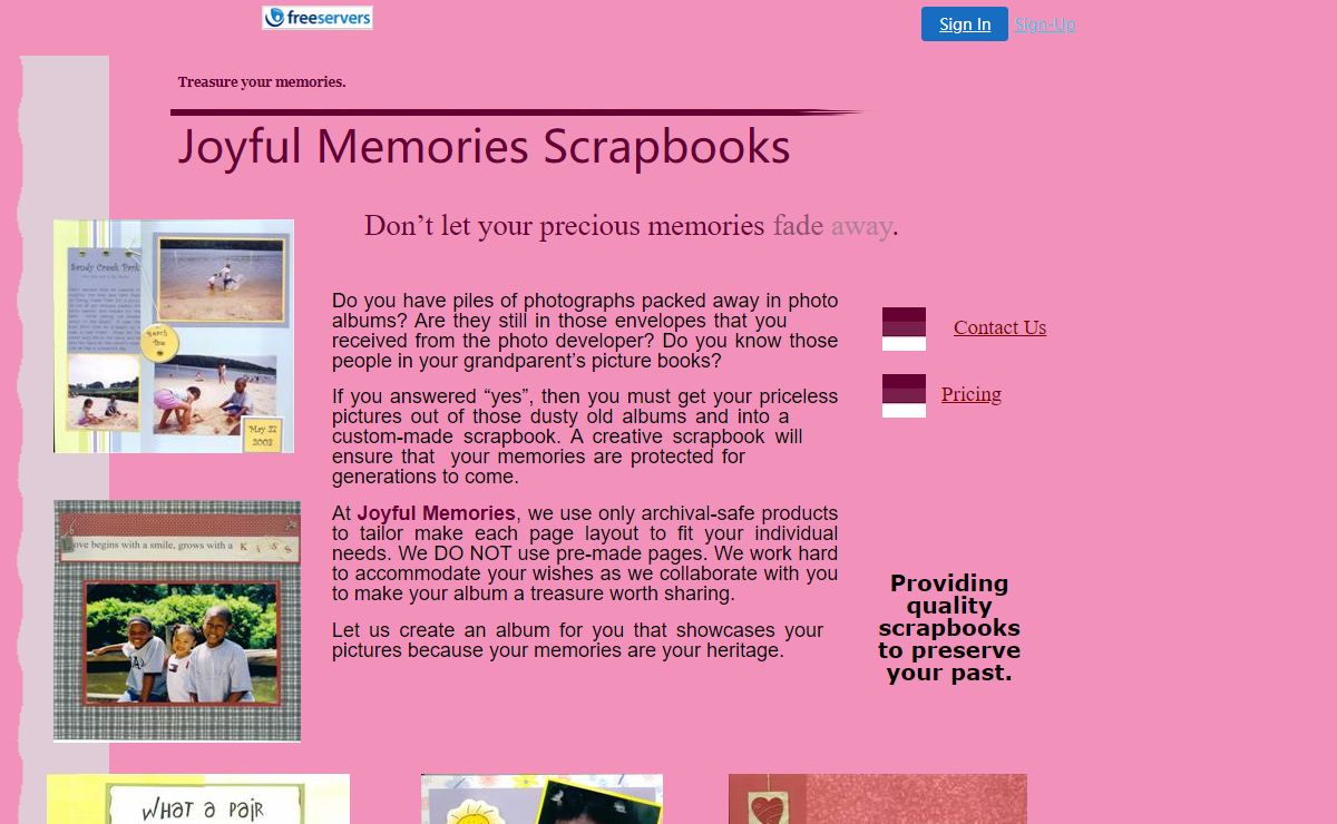 Joyful Memories Scrapbooks