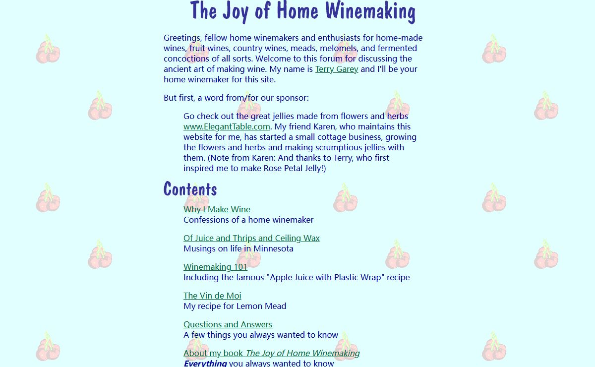 The Joy of Home Winemaking