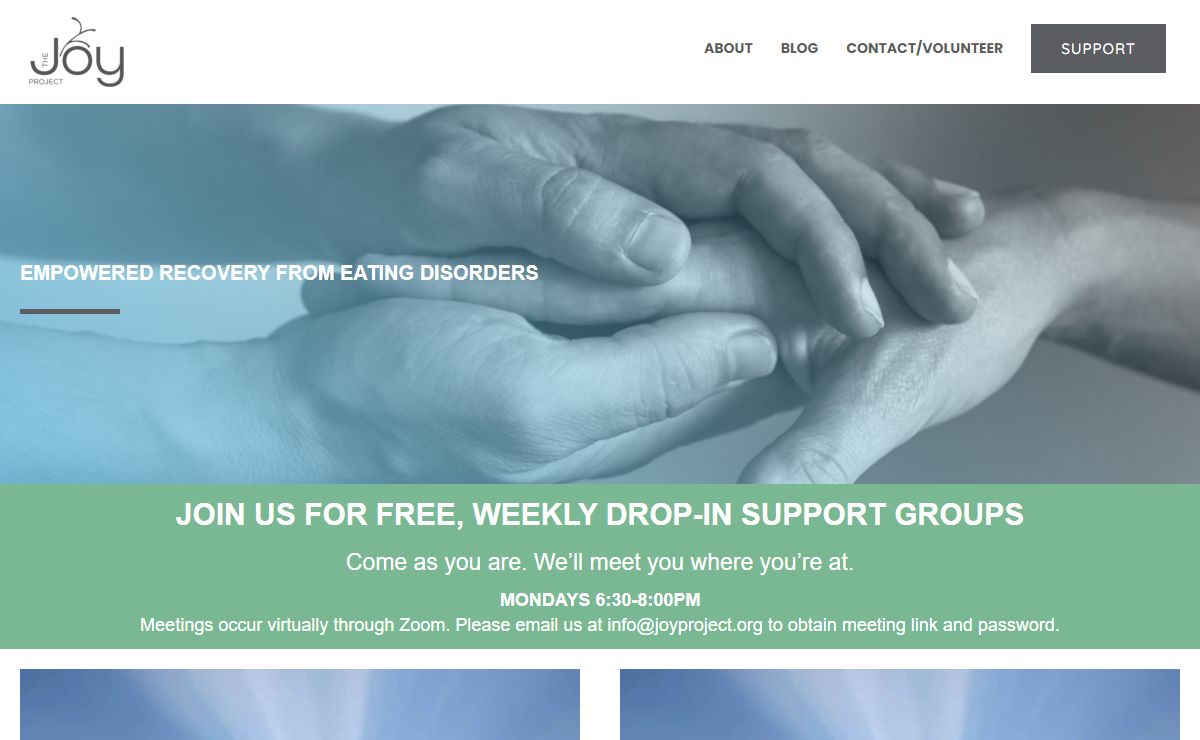 The Joy Project - support and advocacy for eating disorders, led by survivors