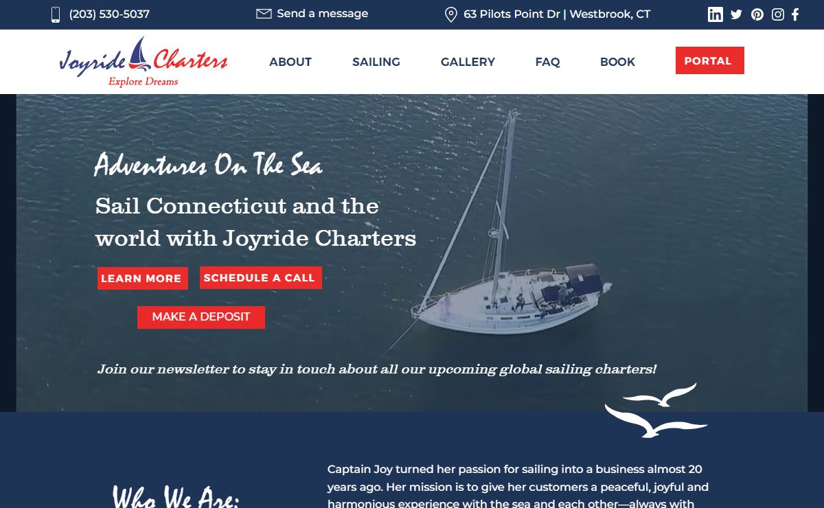 Joyride Charters | Sailing Connecticut | Sailing International