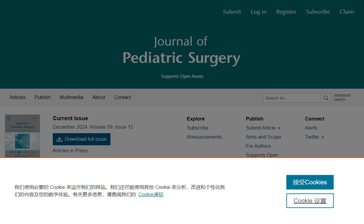 Home Page: Journal of Pediatric Surgery