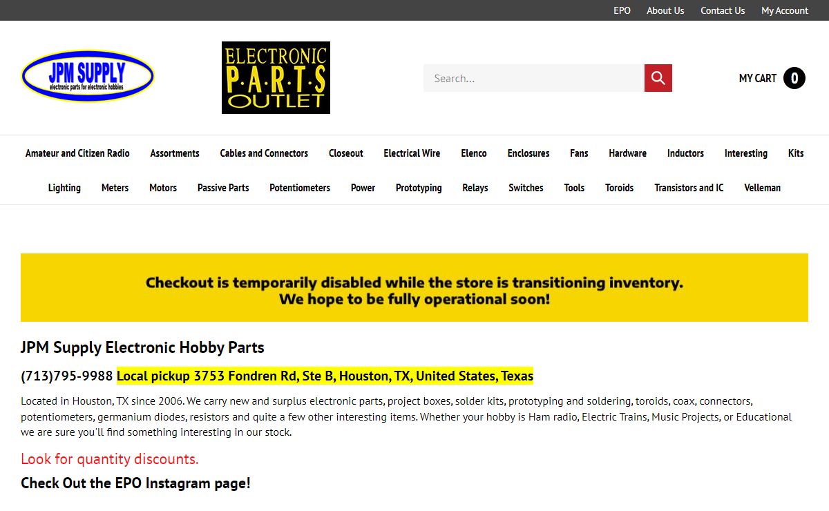 JPM Supply Electronic Hobby Parts