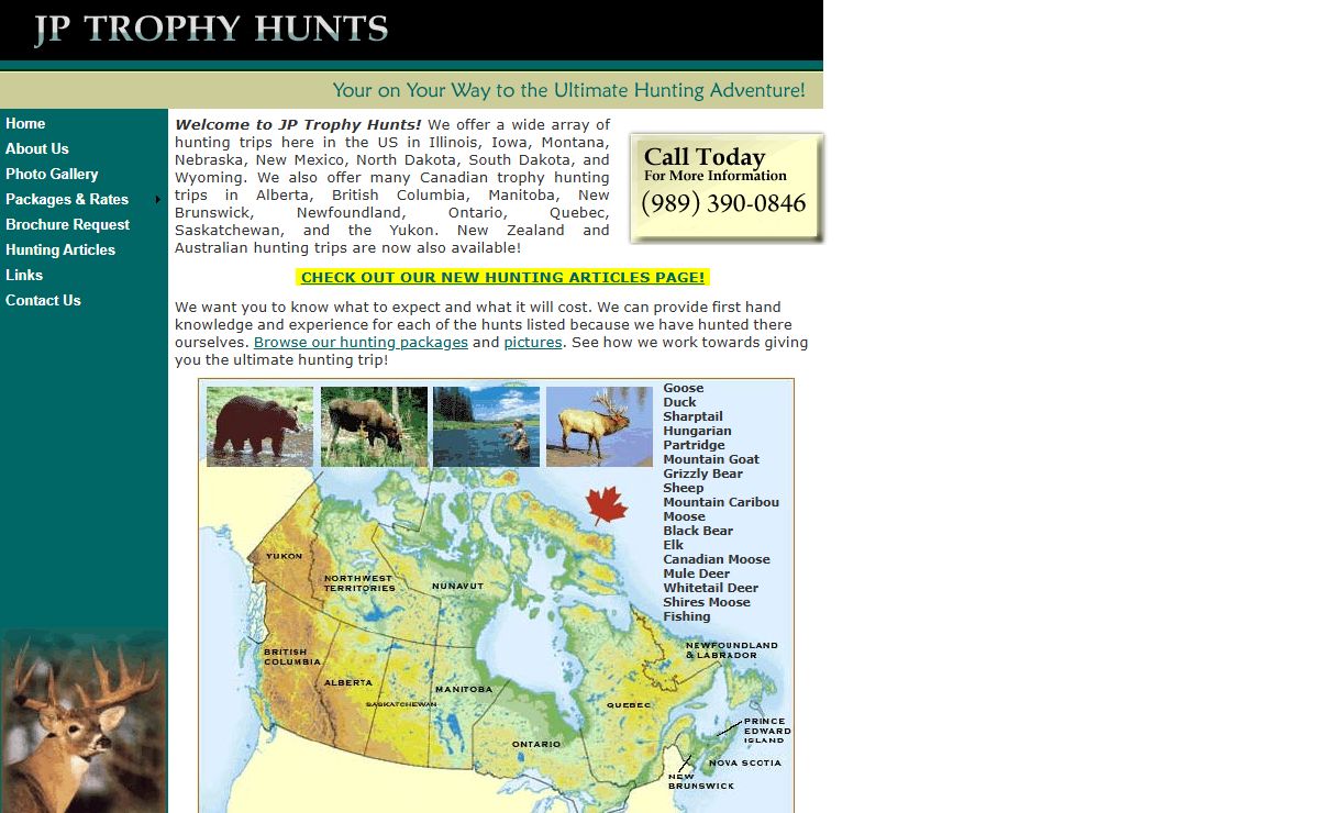 JP Trophy Hunts - Trophy Hunting Trips in USA,  Canada, New Zealand, & Australia