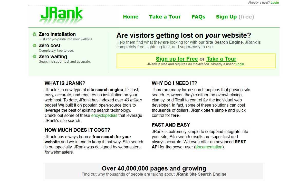 Free Site Search Engine - put a search engine on your web site or add search to your blog