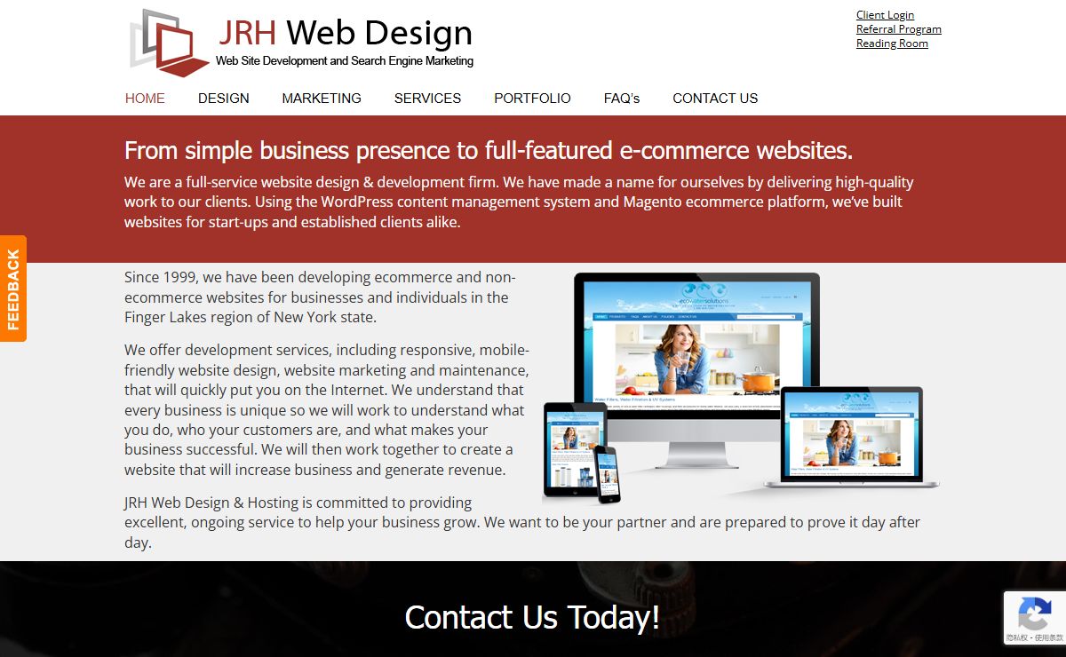 JRH Web Design & Hosting - Finger Lakes - Seneca Falls, Canandaigua, Geneva, NY and surrounding area