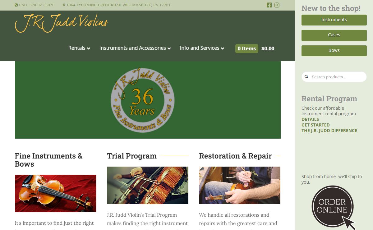 J.R. Judd Violins | Providing excellent instruments and service to the beginning string player and professional alike.