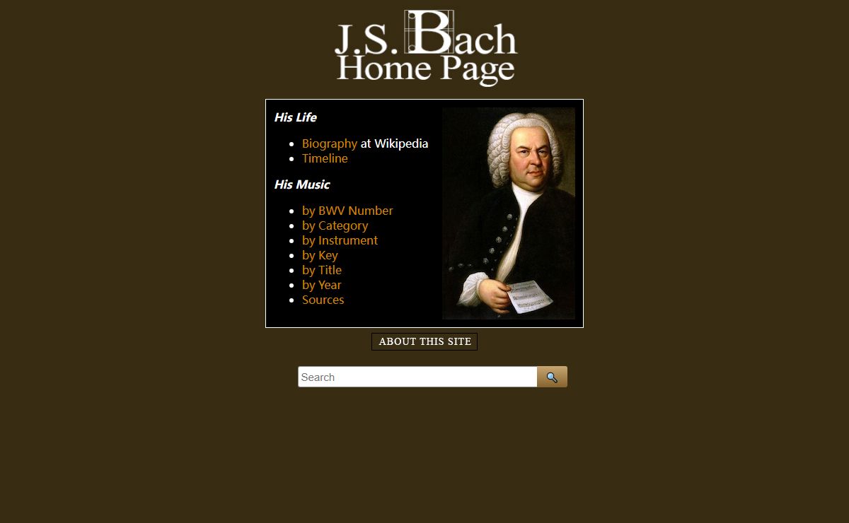 The J.S. Bach Home Page