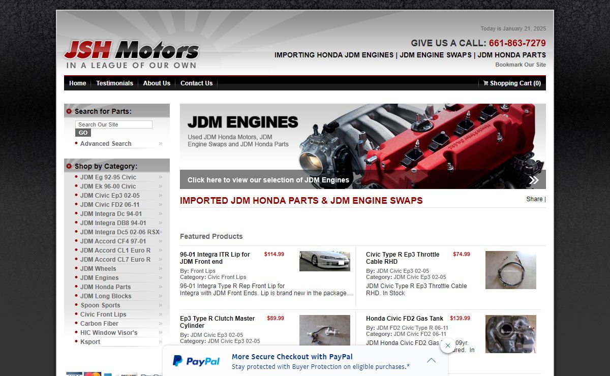 Imported JDM Honda Parts & JDM Honda Engine Swaps