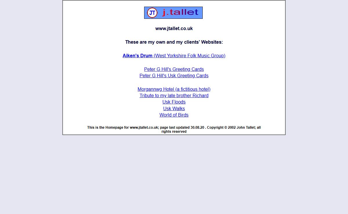 John Tallet's Websites