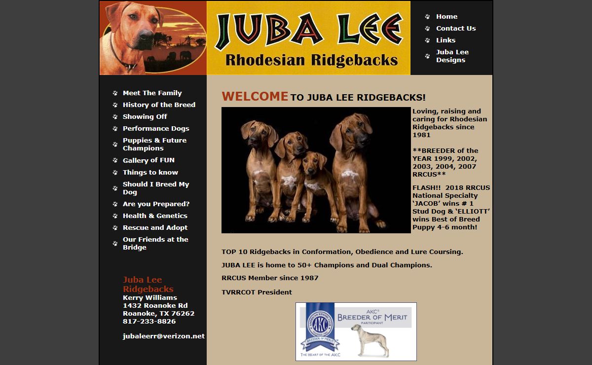 Juba Lee Rhodesian Ridgebacks