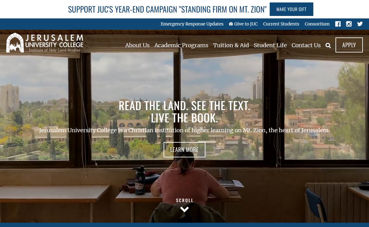 Jerusalem University College - Study in Jerusalem! M.A. Degrees and Graduate Certificates in Israel - JUC