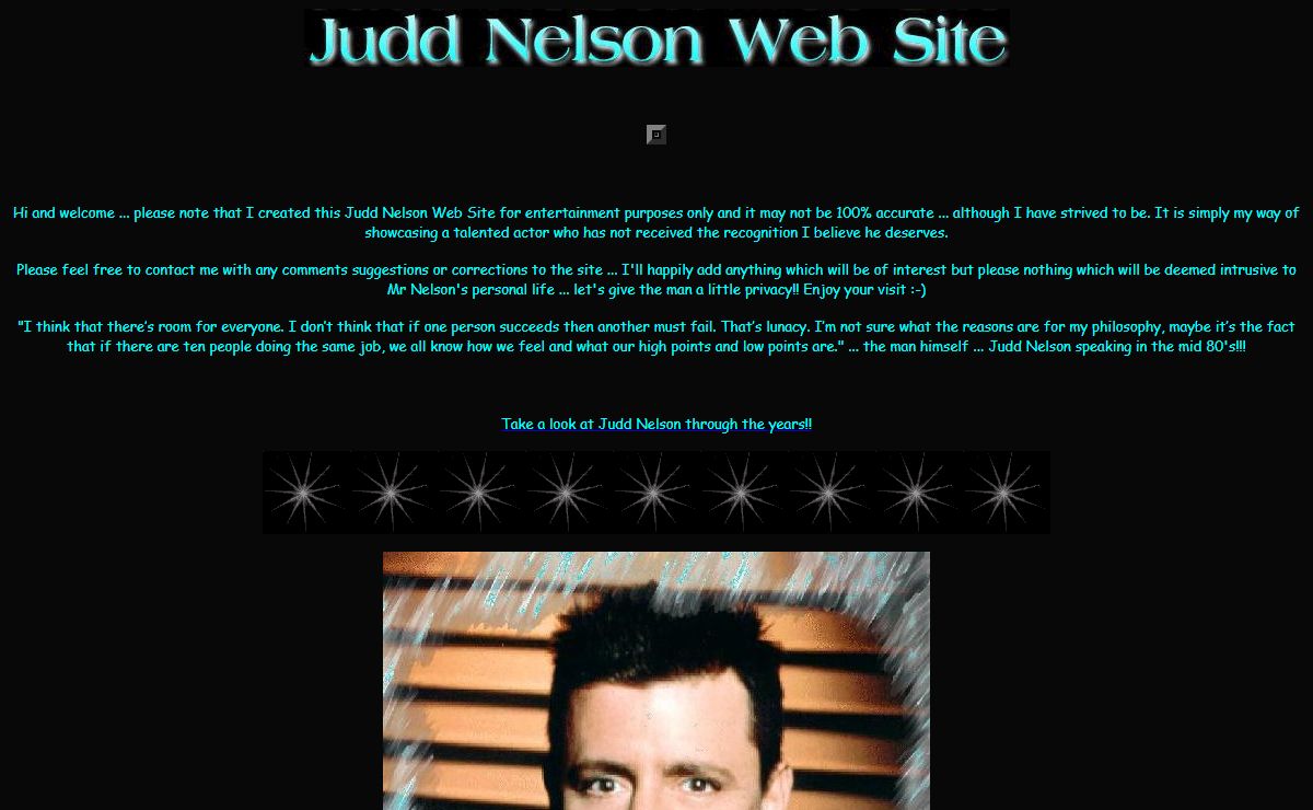 Judd Nelson Web Site