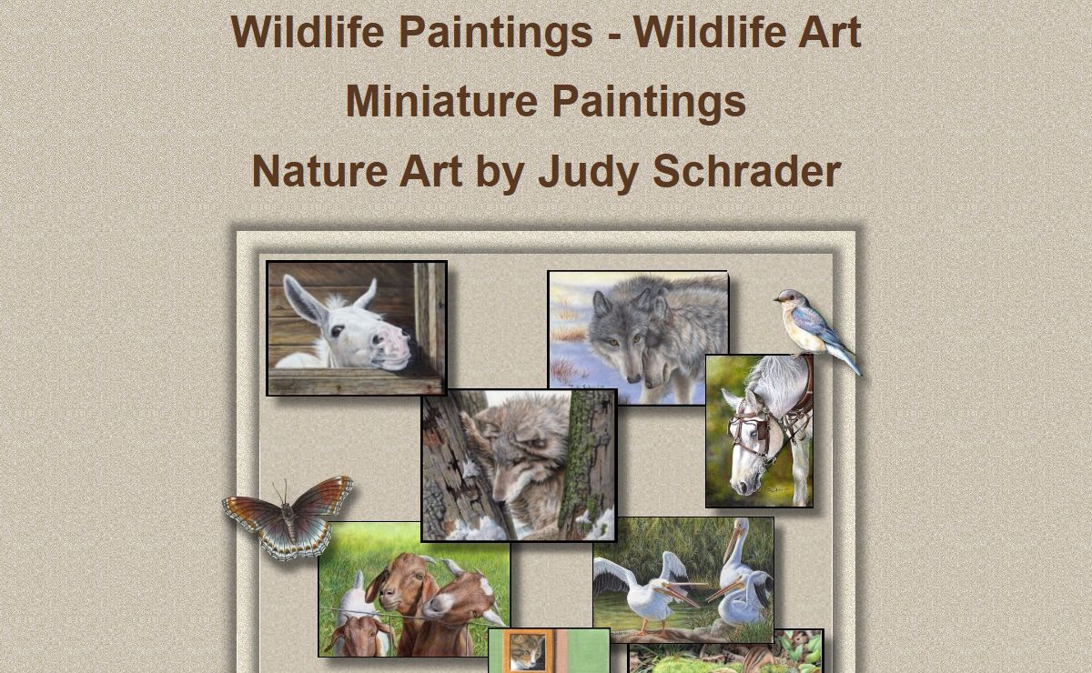 Wildlife Paintings, Wildlife Art, Miniature Paintings, Wildlife and Nature Art by Judy Schrader
