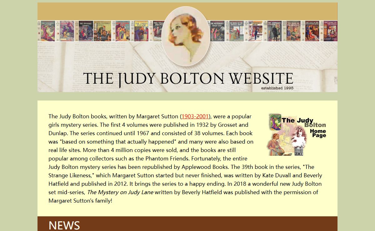 Welcome to the Judy Bolton Home page