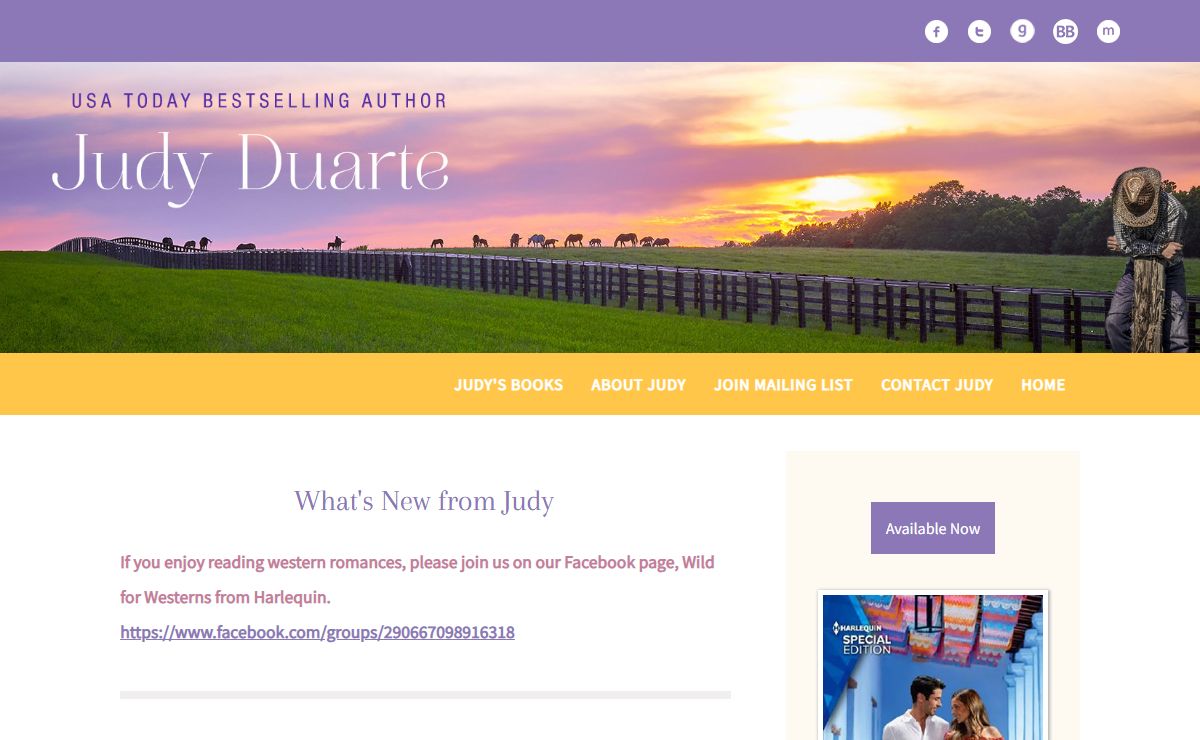 Judy Duarte, USA Today Bestselling Author