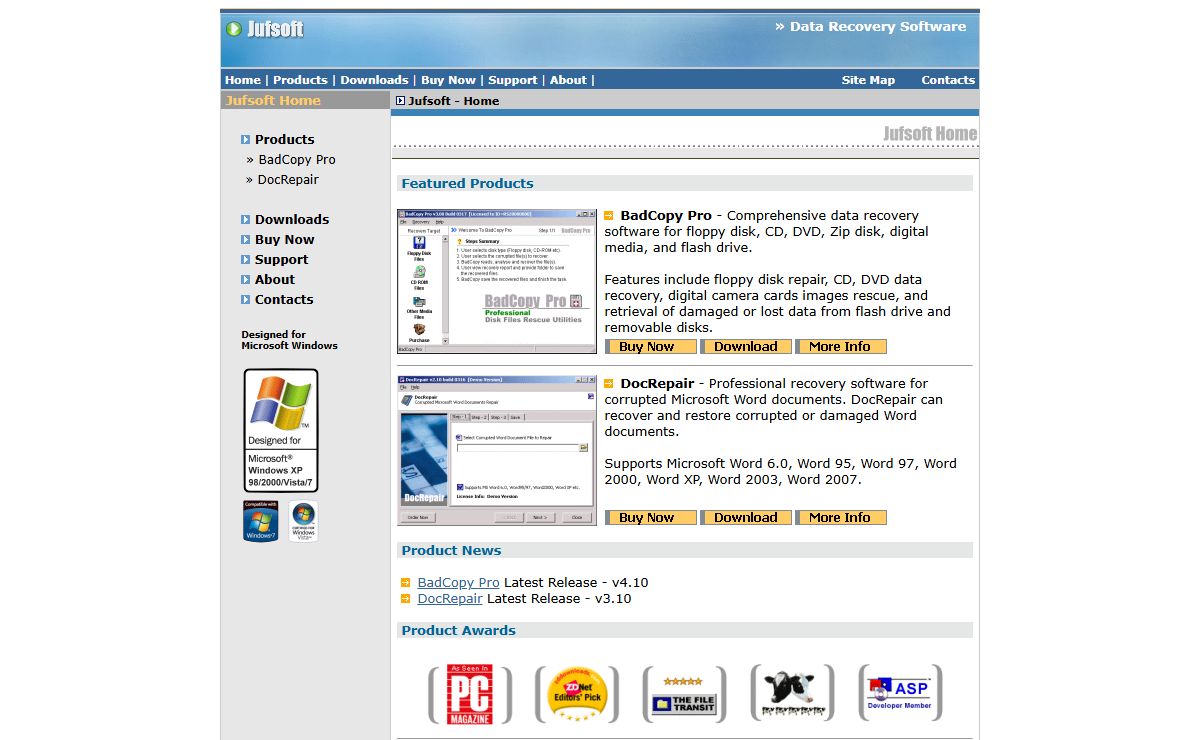 CD Data Recovery and Floppy Disk Recovery Software by Jufsoft