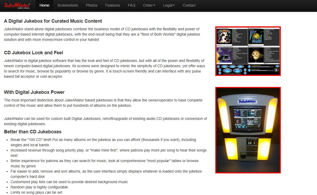 JukeANator Digital Jukebox Software - Commercial Conversion Kits - Sales