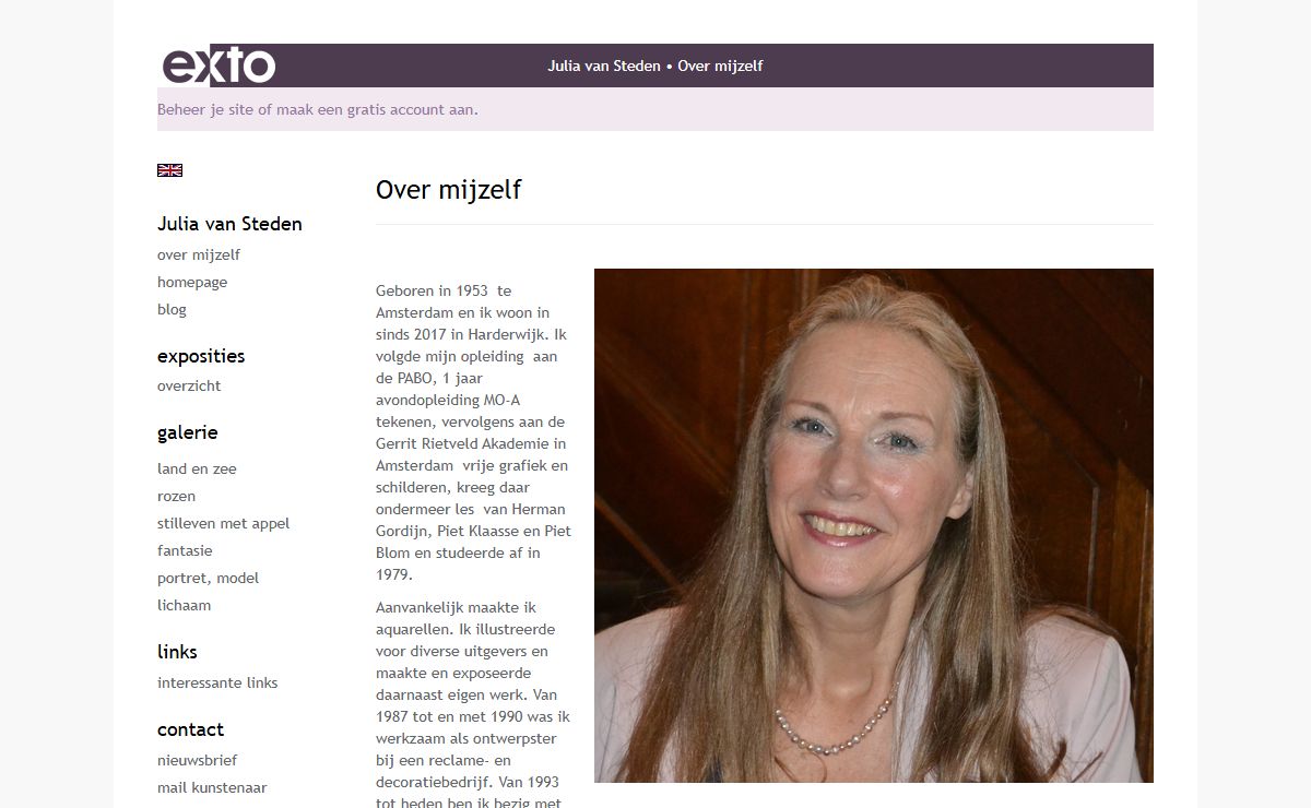 Julia van Steden - Over mijzelf