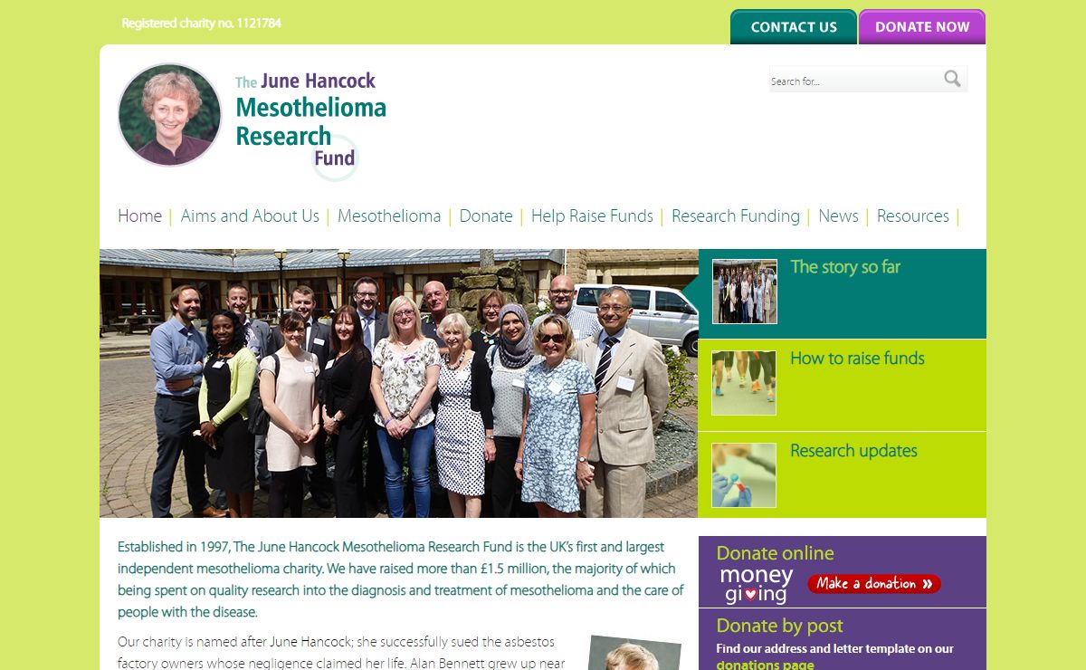Mesothelioma Charity | The June Hancock Mesothelioma Research Fund