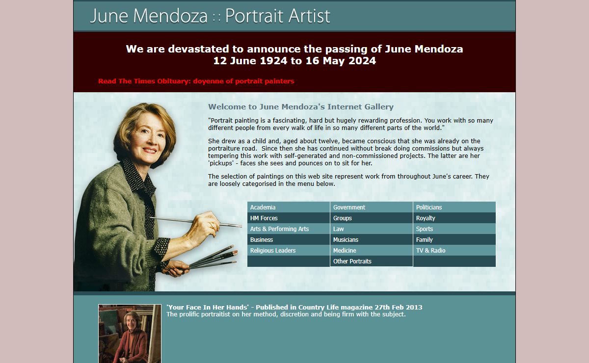 Portrait Artist & Painter June Mendoza