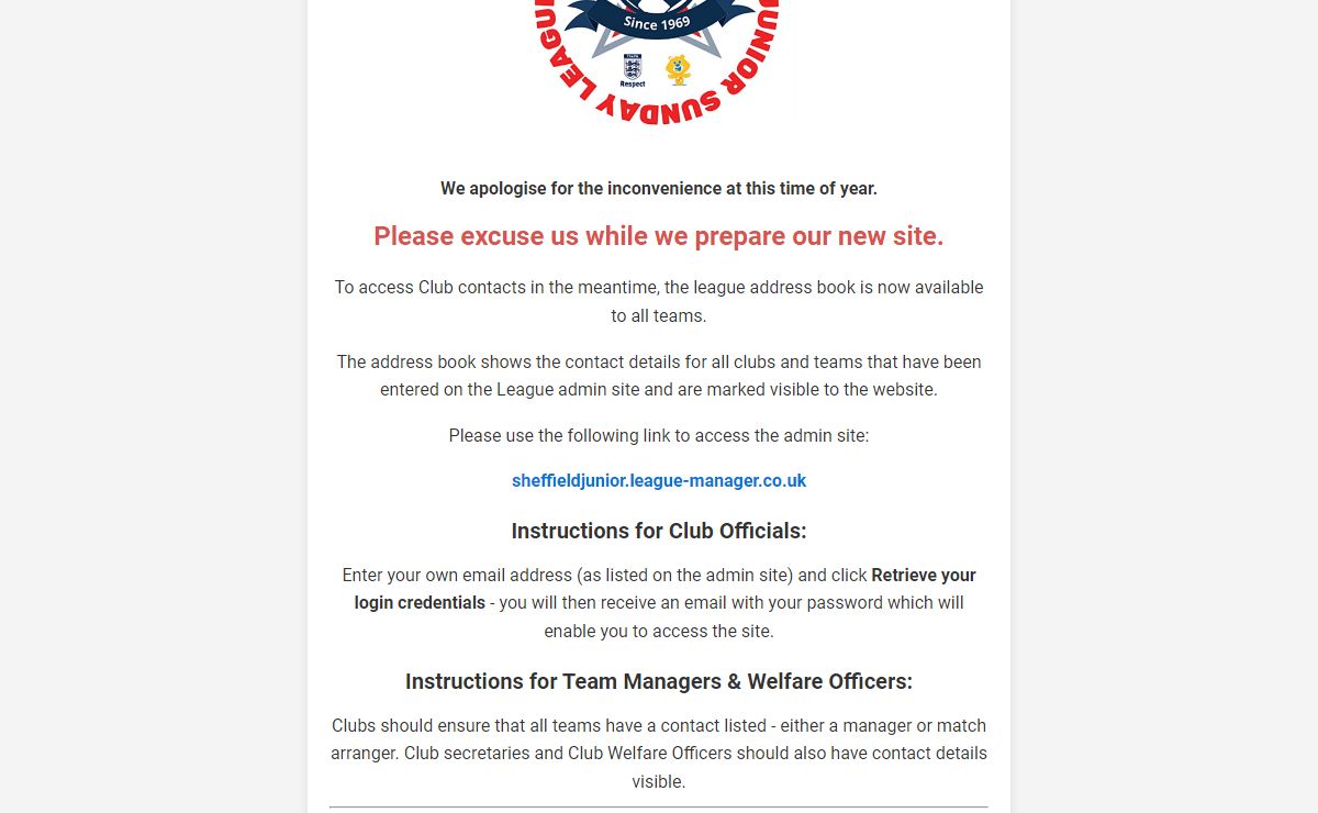 Sheffield and District Junior Sunday League