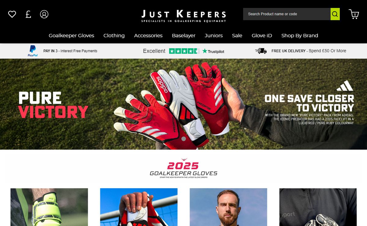 Goalkeeper Gloves | Goalie Gloves | Goalkeeping Shop - Just Keepers