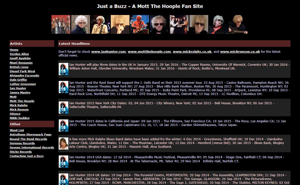 Just a Buzz - A Mott The Hoople Fan Site