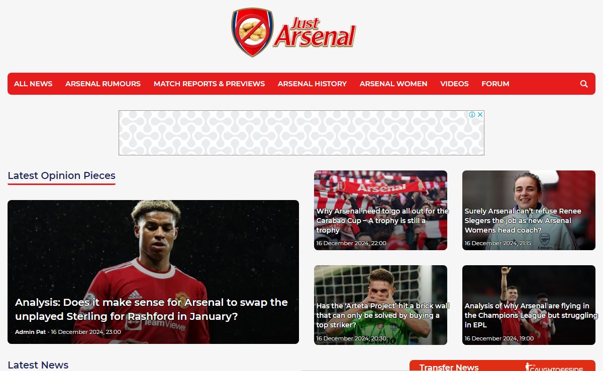 Just Arsenal News - Arsenal Transfer News & Rumours | Arsenal FC Team news