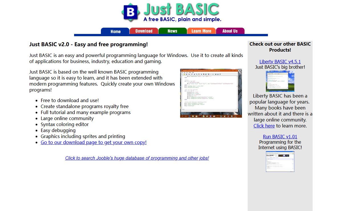 Learn More - Just BASIC