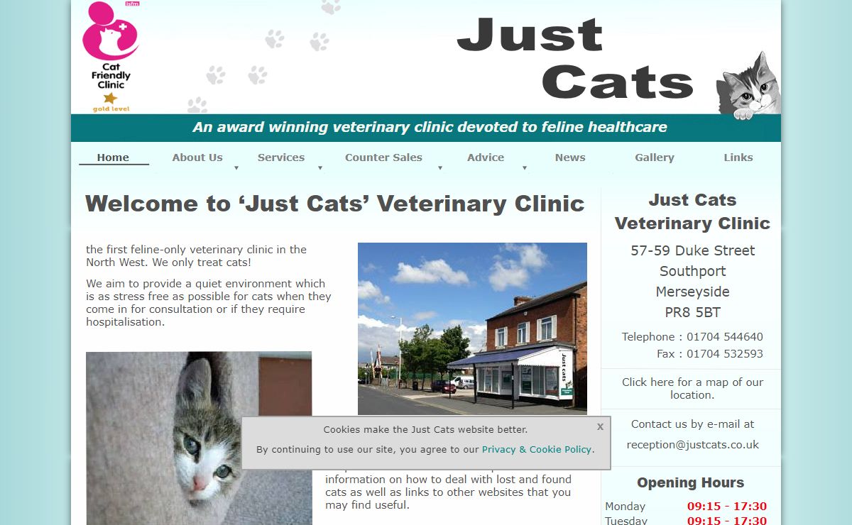 Just Cats Veterinary Clinic - Home