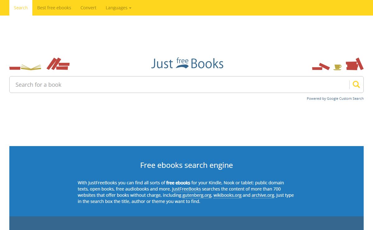 Free books online - JustFreeBooks search engine