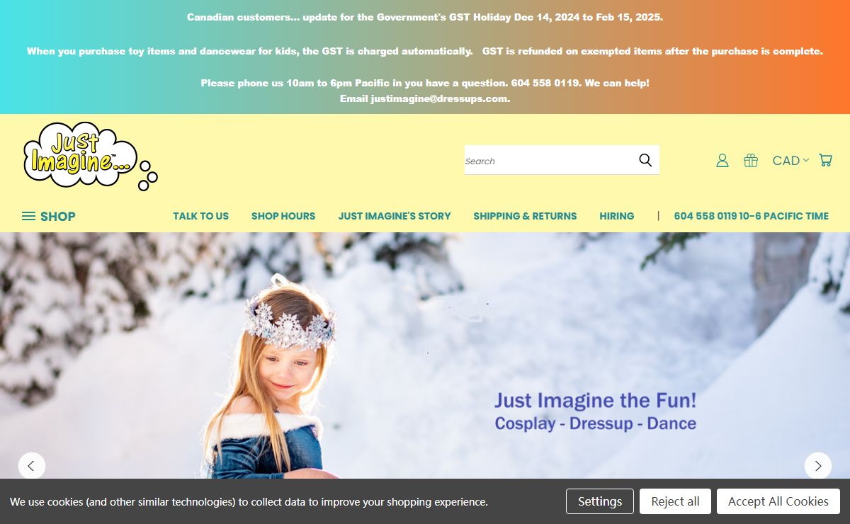 Just Imagine Fun Clothing | Costumes | Dance | Capezio | Mondor | Aeromax | Mehron | Cheek FX | Primal | Creative Education | Bloch |