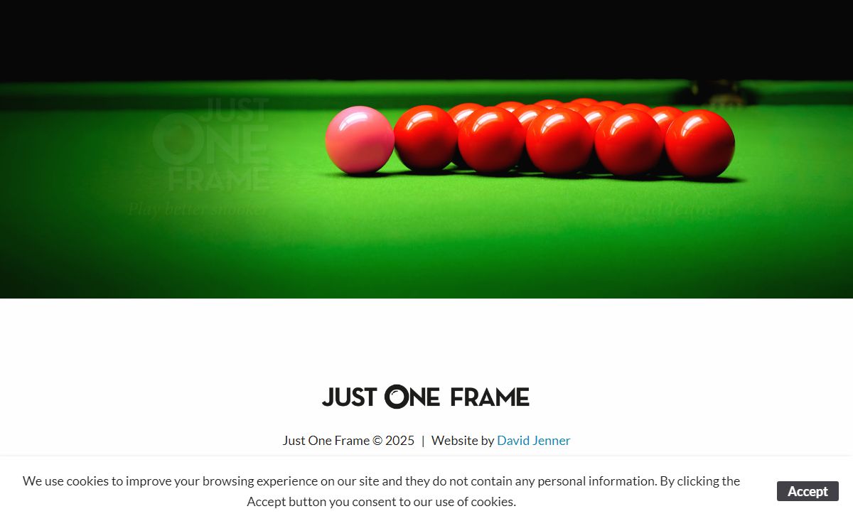 Just One Frame - Play Better Snooker